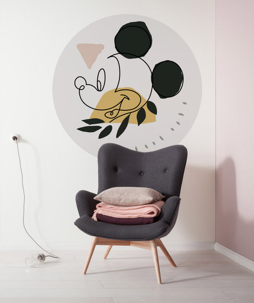 Behangcirkel Mickey Mouse Modern Art
