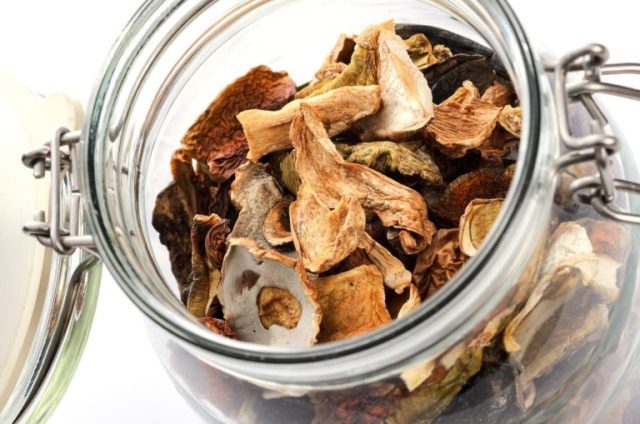 Doe ze in een pot met gedroogde paddenstoelen. Ze blijven jarenlang goed. Motten zullen er niet aan komen.