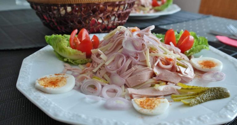 Ham salade met ei
