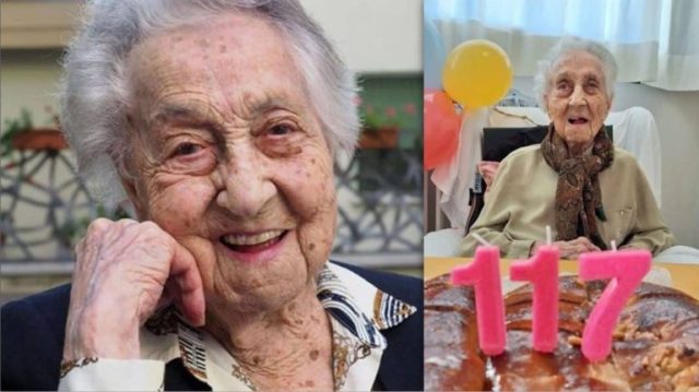 Yoghurtkoorts breekt uit bij María Branyas, de Spaanse die 117 jaar oud werd.