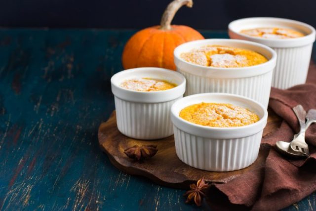 “Ik maak in de herfst graag deze soufflés met pompoen, het recept is heel eenvoudig.”